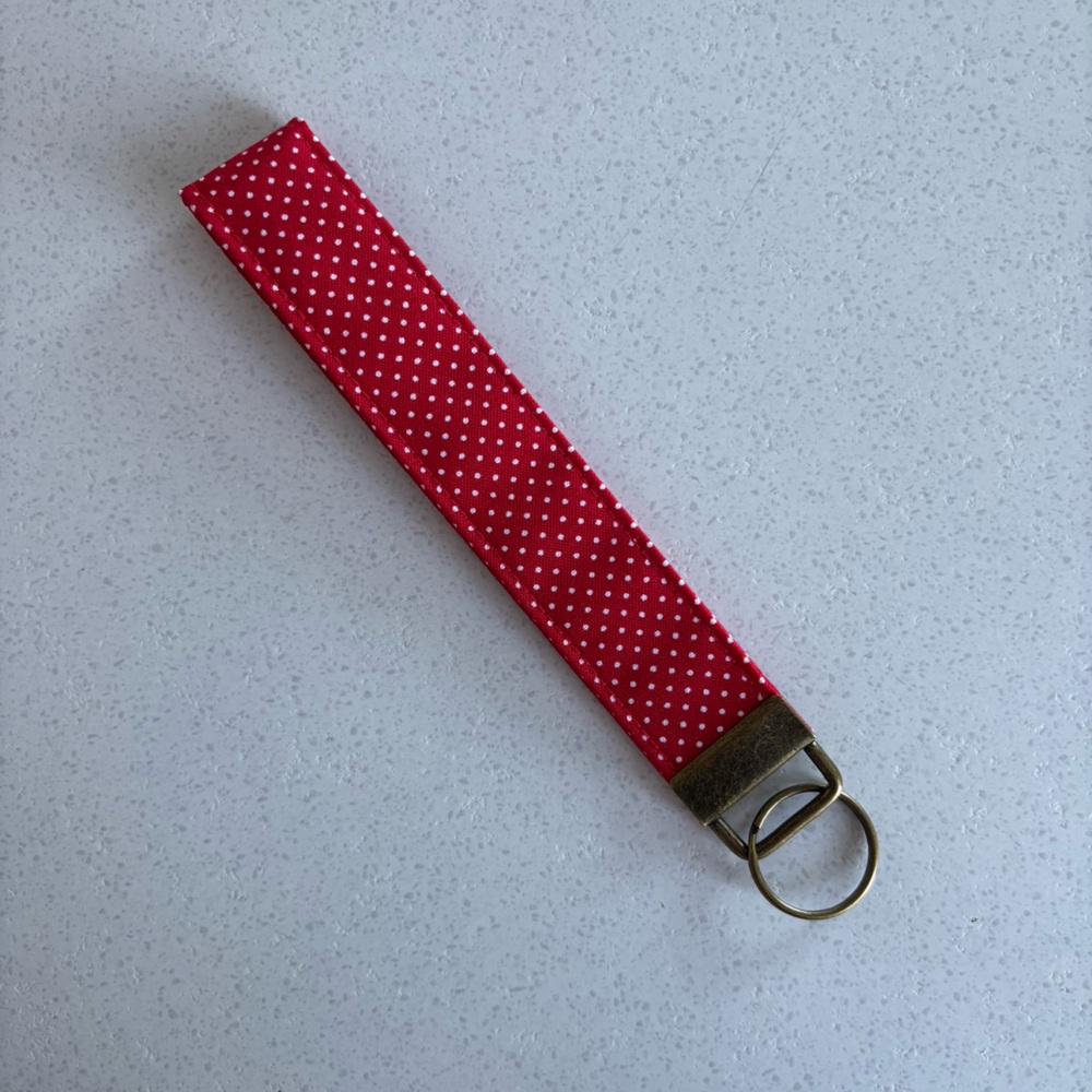 Red Polka Dot Keychain